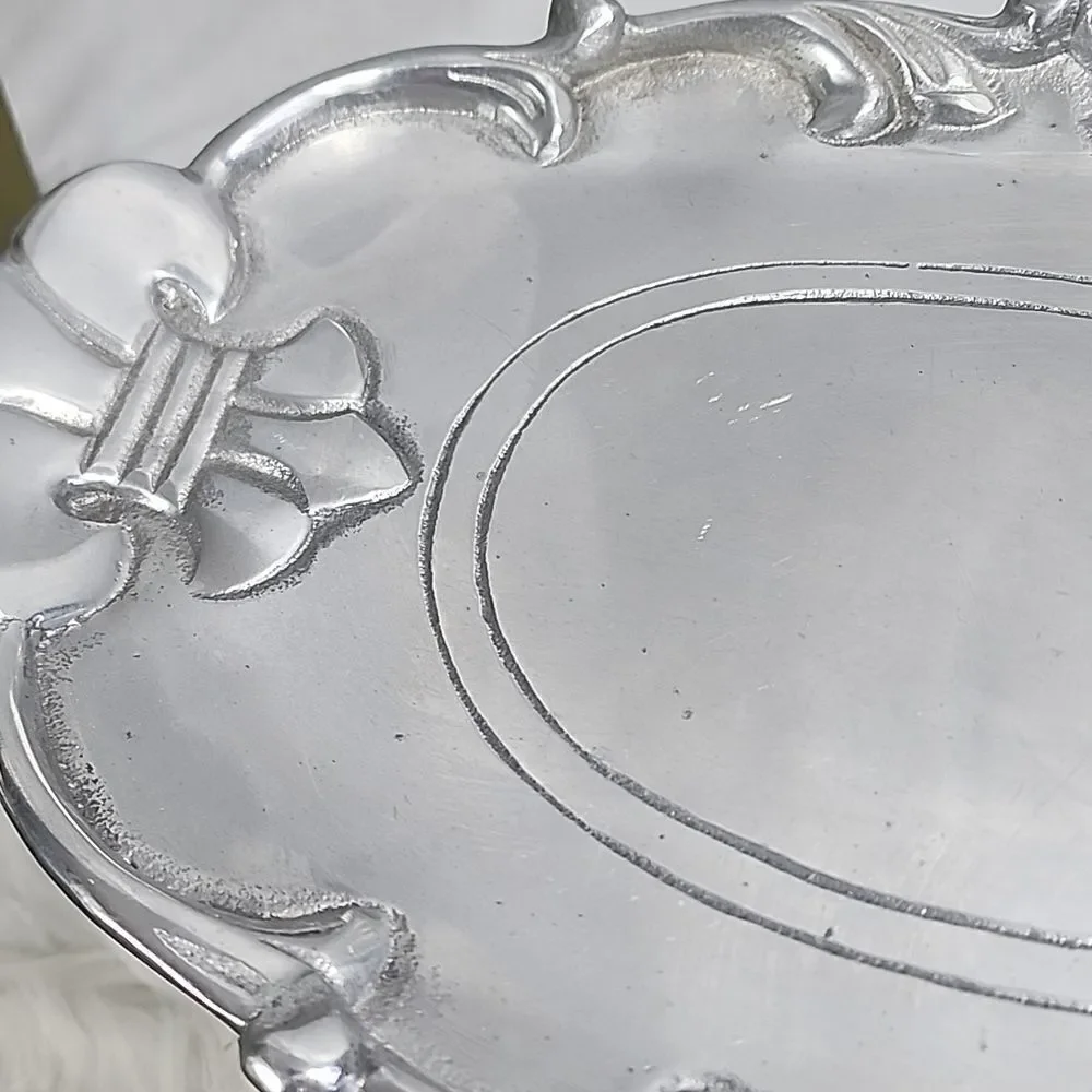 ⚜️Fleur de Lis Weighted Cast Aluminum Serving Platter